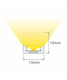 10m AnyCut Neon Flex 10x10 Neutraal wit LED strip - 10W/m, 24V, Geen knipafstand