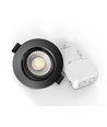 7W Ø8,3cm DimToWarm+CCT inbouwspot dimbaar RA96 - Zaagmaat: Ø6,8 cm, Afmetingen: Ø8,3 cm, Zwart, witte rand
