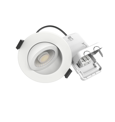 7W RA96 CCT + DimToWarm inbouwspot dimbaar - Kantelbaar, Gat: Ø6,8 cm, Afmetingen: Ø9,3 cm, Witte rand
