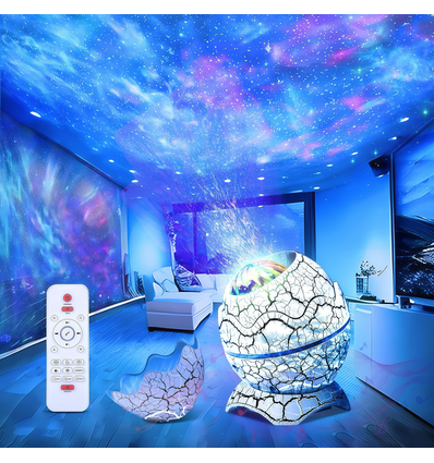 Galaxy-projector - Dinosaurusei, 5V USB, afstandsbediening
