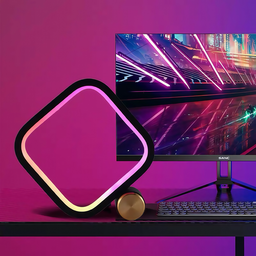 Vierkante RGBIC lamp - 15x15cm, Bluetooth, 5V USB