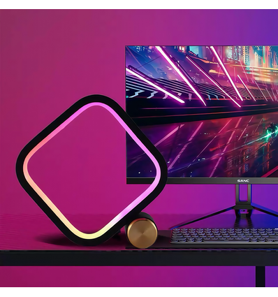 Vierkante RGBIC lamp - 15x15cm, Bluetooth, 5V USB