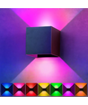 6W CUBIC wandlamp - IP65, RGB+CCT, Zigbee, zwart, vierkant, up/down, verstelbaar, binnen / buiten, incl. lichtbron