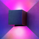 6W CUBIC wandlamp - IP65, RGB+CCT, Zigbee, zwart, vierkant, up/down, verstelbaar, binnen / buiten, incl. lichtbron