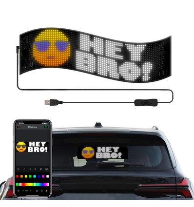 Pixel matrix paneel 32x128 - Bluetooth, 5V USB