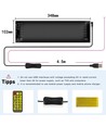 1x Pixel matrix paneel 32x128 - Bluetooth, 5V USB