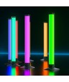 Set van 2 ambient gamer tafellampen - RGB looplicht, 360° effect, 43 cm