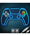 Controller neonbord gamepad, LED-licht - Groot model 39x27 cm, perfect voor gameroom