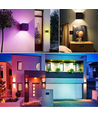 6W CUBIC wandlamp - IP65, RGB+CCT, Zigbee, zwart, vierkant, up/down, verstelbaar, binnen / buiten, incl. lichtbron