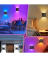 6W CUBIC wandlamp - IP65, RGB+CCT, Zigbee, zwart, vierkant, up/down, verstelbaar, binnen / buiten, incl. lichtbron