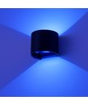 6W Wandlamp, Hue compatibel - IP65, Rond, RGB+CCT, Zigbee, zwart, up/down, verstelbaar, binnen/buiten, incl. lichtbron