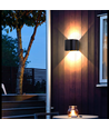 6W Wandlamp - IP65, Rond, RGB+CCT, Zigbee, zwart, up/down, verstelbaar, binnen / buiten, incl. lichtbron