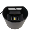 6W Wandlamp, Hue compatibel - IP65, Rond, RGB+CCT, Zigbee, zwart, up/down, verstelbaar, binnen/buiten, incl. lichtbron