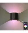 6W Wandlamp - IP65, Rond, RGB+CCT, Zigbee, zwart, up/down, verstelbaar, binnen / buiten, incl. lichtbron