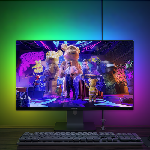 PC Sync LED-strip 24" scherm 4 zijden - RGBIC, USB, 60 LED/m