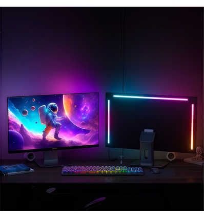 PC Sync LED-strip 27" scherm 3 zijden - RGBIC, USB, 60 LED/m