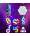 6 stuks RGBIC Hexagon Wandlampen - Wandverlichting, RGBIC