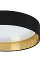 EGLO Maserlo LED Plafondlamp Ø38 24W in Zwart/Goud