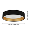 EGLO Maserlo LED Plafondlamp Ø38 24W in Zwart/Goud