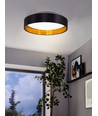EGLO Maserlo LED Plafondlamp Ø38 24W in Zwart/Goud
