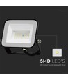 20W LED breedstraler - Samsung LED chip, IP65, zwarte behuizing, 4000K, buiten