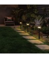 2,5W Solar tuinlamp met prikpen - 3-staps dimbaar, USB-C, IP44 buiten, zwart