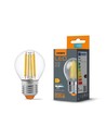 E27 6W LED filament kogellamp - G45, 806lm, 3000K, 360 graden