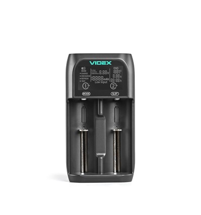 Universele batterijlader met LCD display - 2 kanalen, USB-C, Ni-Mh/Li-Ion/LiFePO4, powerbank functie