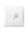 BINERA CAT6 enkelvoudige computeraansluiting - Wit, RJ45, inbouw, IP20