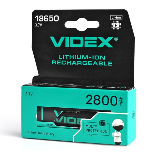 Oplaadbare Lithium-ion batterij - 18650-P 2800mAh, met thermische beveiliging