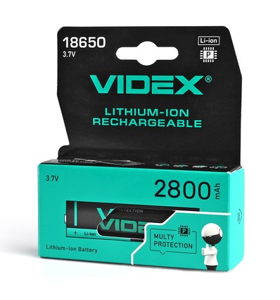 Lithium-ion batterij - 18650-P 2800mAh, met thermische bescherming
