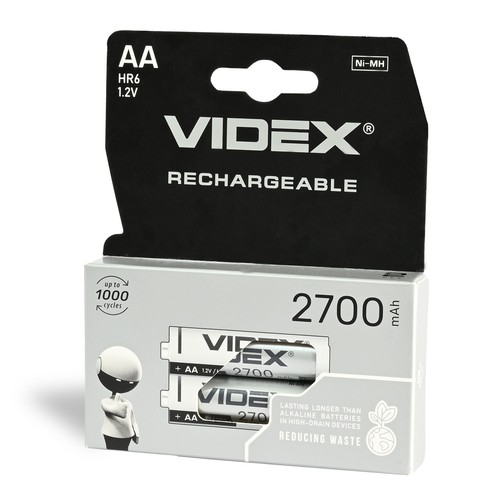 2 stuks AA Ni-MH oplaadbare batterijen