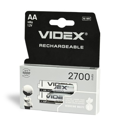 2 stuks AA Ni-MH oplaadbare batterijen