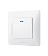 1-kanaals schakelaar met indicatielampje - 86x86mm, IP20, wit