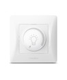 LED-draaidimmer voor Europese inbouwdoos - Max 200W, wit