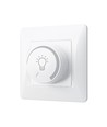 LED-draaidimmer voor Europese inbouwdoos - Max 200W, wit