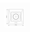 600W LED dimmer voor Europese inbouwdoos - 15-600W, Zwart