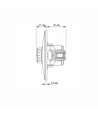 600W LED dimmer voor Europese inbouwdoos - 15-600W, Zwart