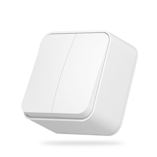 2-kanaals opbouwschakelaar - 68x68mm, IP20, wit