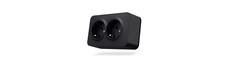Opbouw dubbele Schuko-wandcontactdoos - IP20, mat zwart