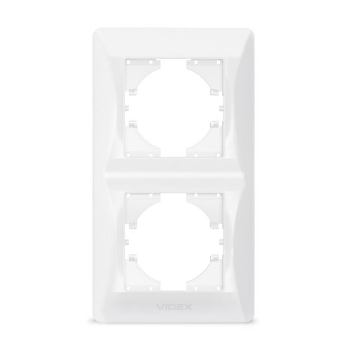 Videx Binera 2-voudig verticaal afdekraam - Wit, IP20, inbouw