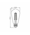 E27 6W dimbare LED lamp - ST64, filament, amber glas, 2200K, flicker free