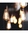 E27 6W dimbare LED lamp - ST64, filament, amber glas, 2200K, flicker free