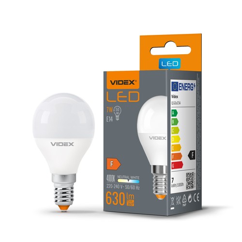 E14 7W LED kogellamp - G45, 4000K, 700lm, IP20 binnenshuis