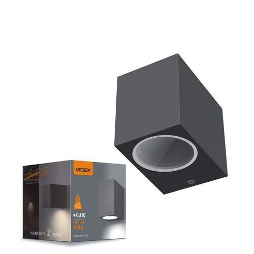 GU10 wandlamp voor gevelverlichting - IP54 buiten, aluminium, zonder lichtbron