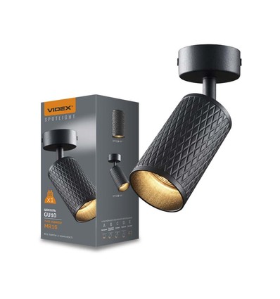 GU10 Wand/plafondspot, zwart - Prism, aluminium, IP20 binnen, zonder lichtbron