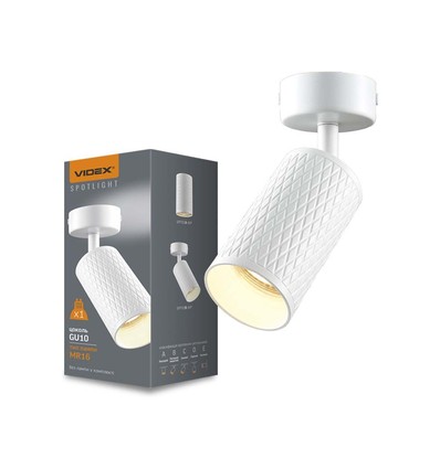 GU10 opbouwspot Grant - Wit, rond, kantelbaar, zonder lichtbron