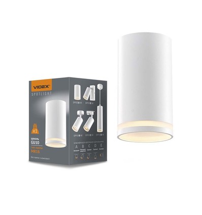 GU10 plafondspot - wit, opbouw, zonder lichtbron