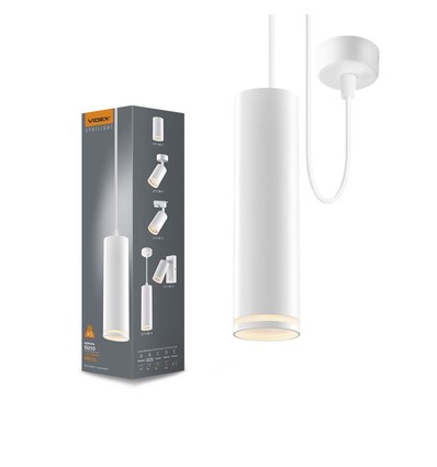 GU10 pendel spot - Wit, Ø6cm, aluminium, zonder lichtbron