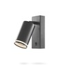 GU10 wandspot met schakelaar - Zwart, aluminium, IP20 binnen, zonder lichtbron
